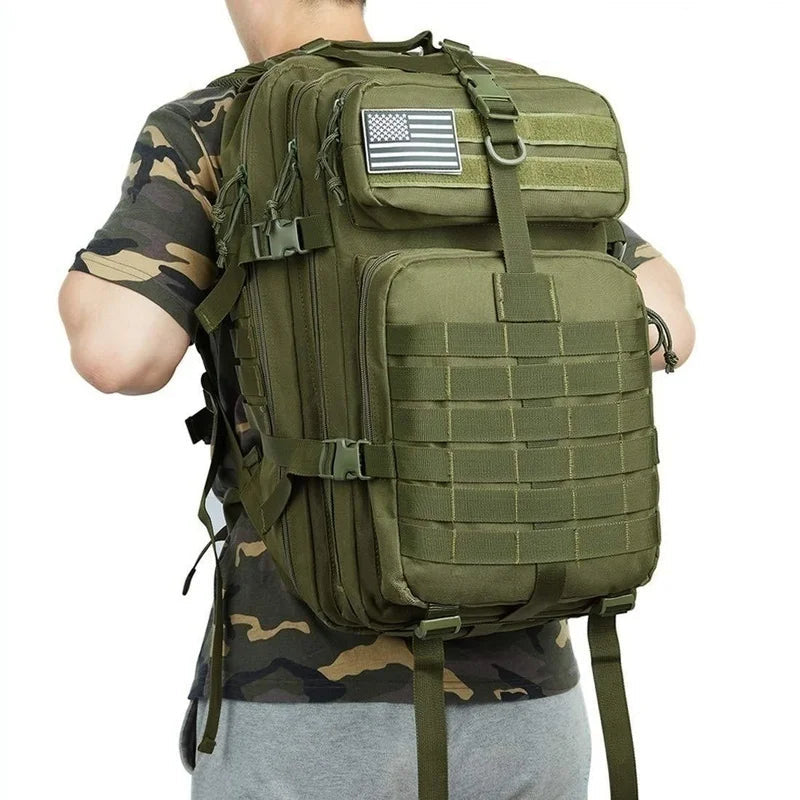 Mochila Tática de 25L/50L, 1000D Nylon Impermeável para Trekking, Pesca e Caça, Mochilão Outdoor, Roupas Esportivas, Camping e Caminhadas