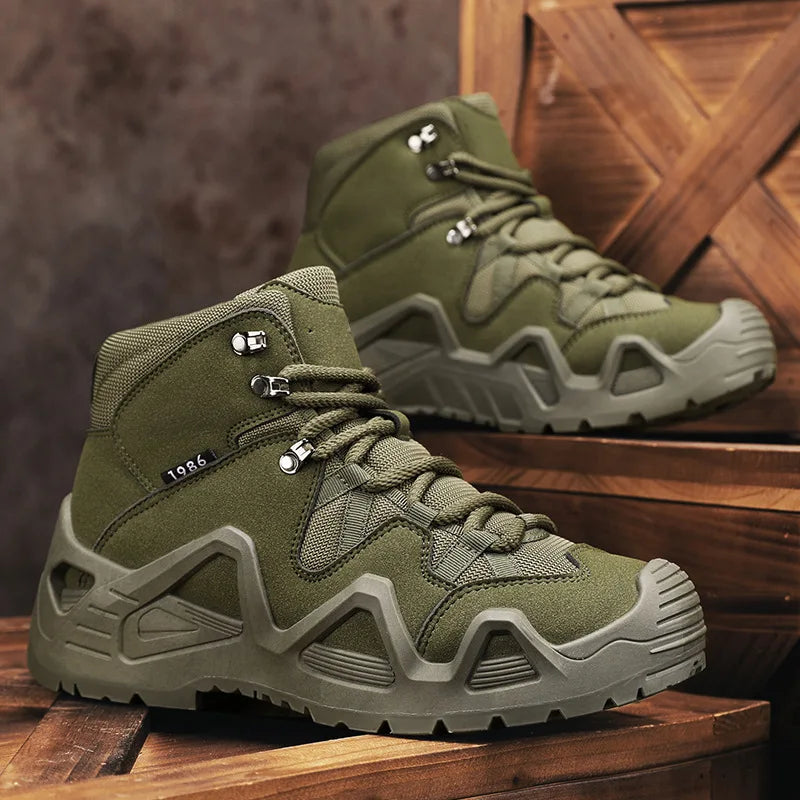 Botas táticas masculinas deserto botas de combate militar antiderrapante caminhadas sapatos para homens botas de treinamento trabalho segurança tornozelo bota botas2025