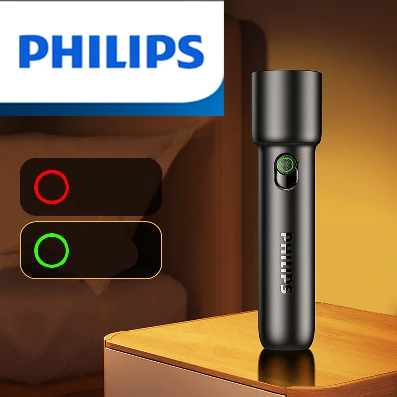 Philips Lanternas de LED Recarregáveis para Defensa, Portátil, Autodefesa Pessoal, Camping, Caminhadas, EDC, 2024, Novo
