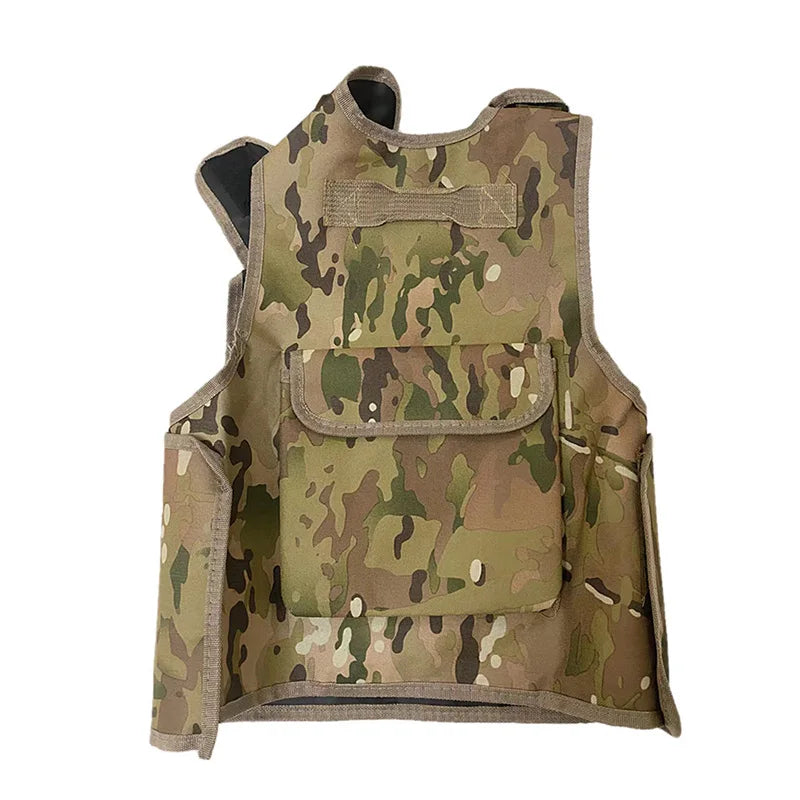Crianças combate camuflagem colete crianças airsoft coletes ao ar livre paintball tático colete cs engrenagem meninos menina sniper uniforme do exército