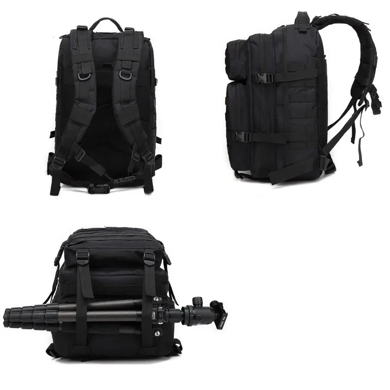 Mochila Tática de 25L/50L, 1000D Nylon Impermeável para Trekking, Pesca e Caça, Mochilão Outdoor, Roupas Esportivas, Camping e Caminhadas