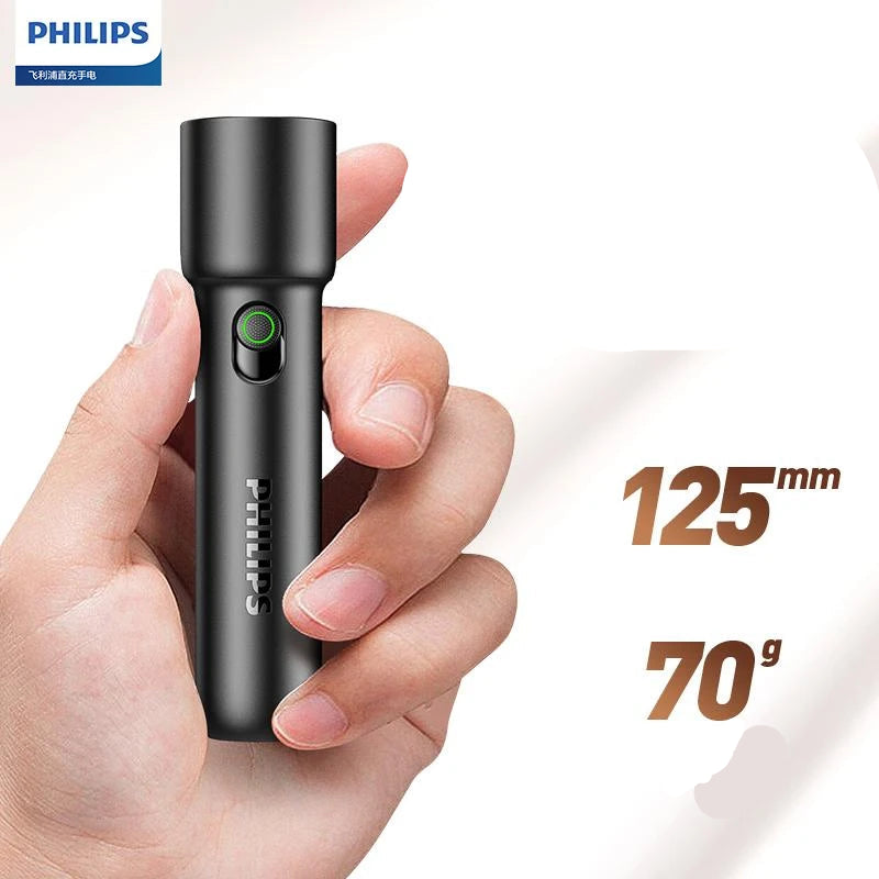 Philips Lanternas de LED Recarregáveis para Defensa, Portátil, Autodefesa Pessoal, Camping, Caminhadas, EDC, 2024, Novo