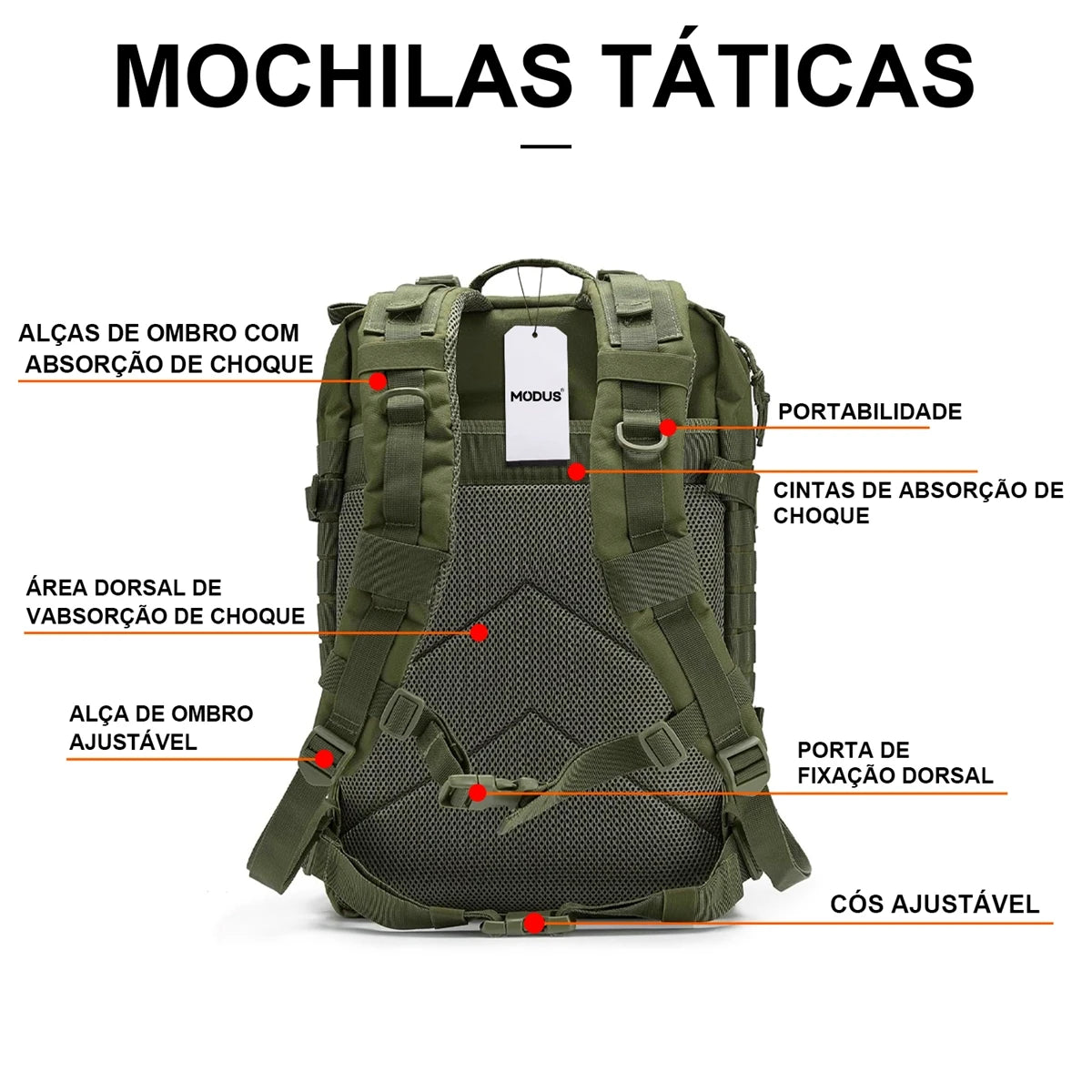 Mochila Tática Militar, Impermeável, 50L, Esportes, Acampamento, Caminhada, Trekking, Pesca, Caça, Assalto