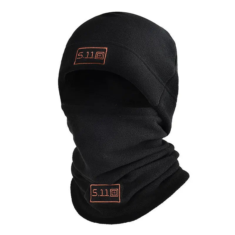 Conjunto de chapéu e cachecol de lã tático, capa térmica para cabeça, inverno, balaclava quente, máscara facial, esportes, ciclismo, protetor de pescoço