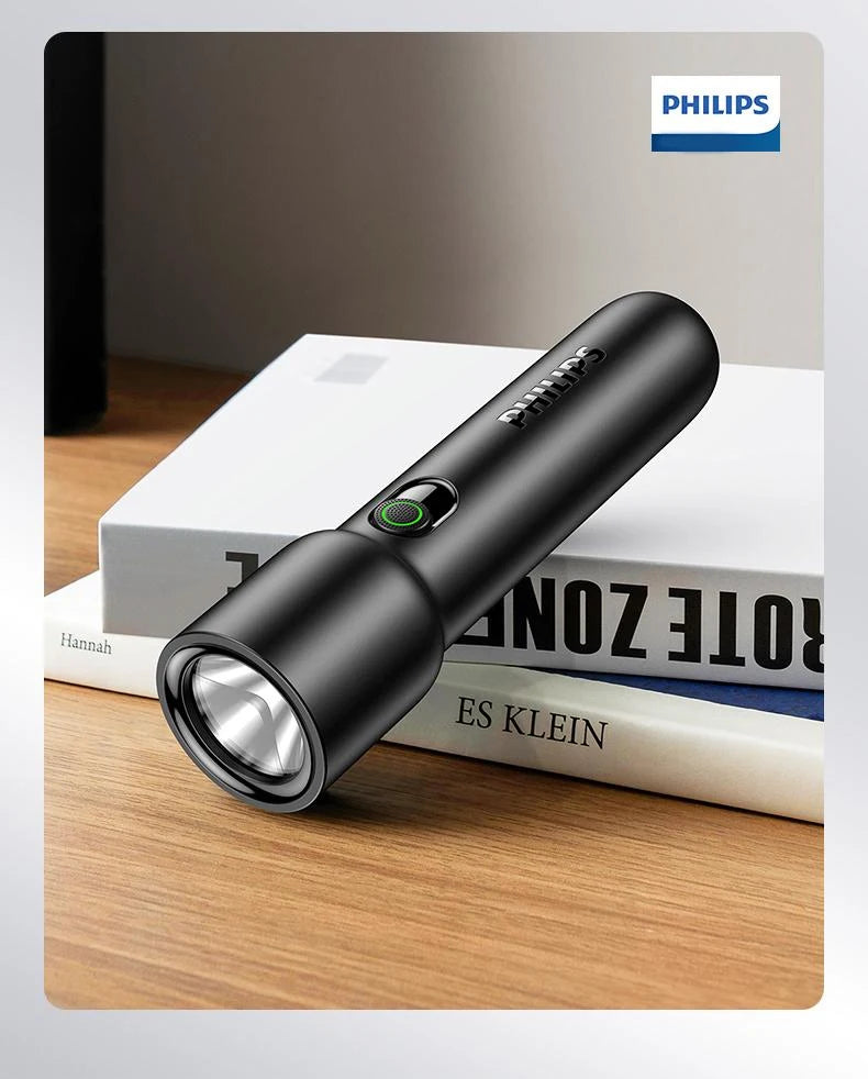 Philips Lanternas de LED Recarregáveis para Defensa, Portátil, Autodefesa Pessoal, Camping, Caminhadas, EDC, 2024, Novo