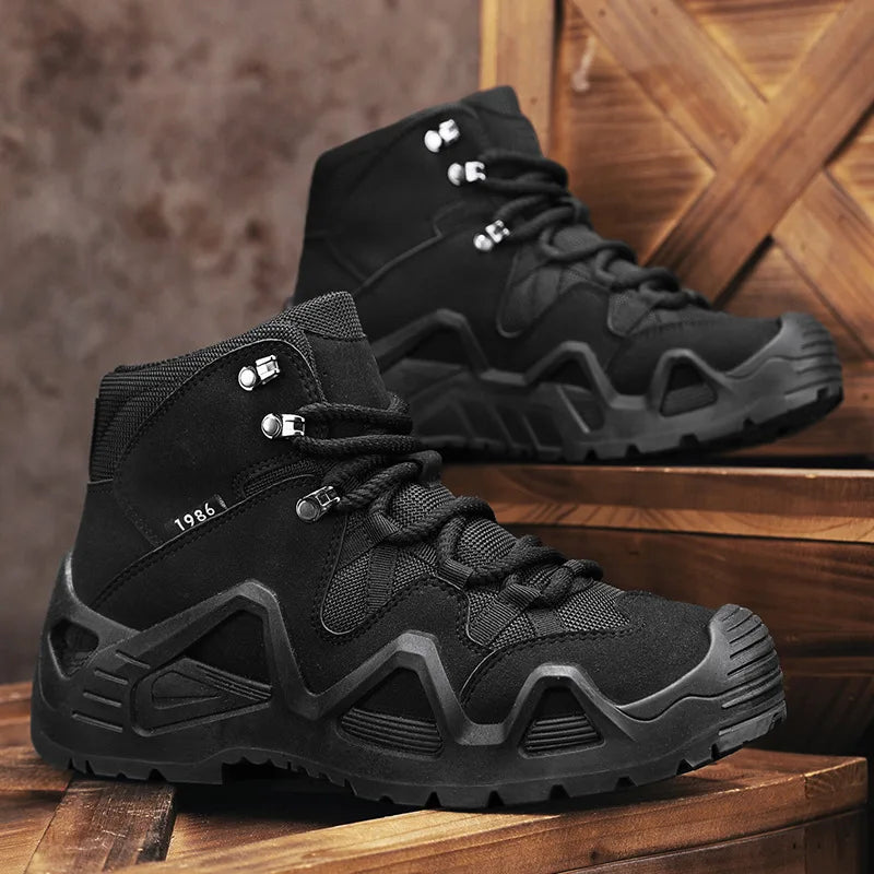Botas táticas masculinas deserto botas de combate militar antiderrapante caminhadas sapatos para homens botas de treinamento trabalho segurança tornozelo bota botas2025