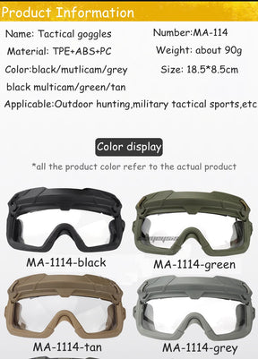 Óculos Táticos Antiembaçante para Paintball e Airsoft