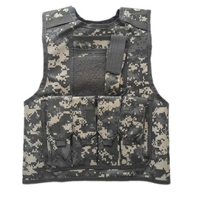 Crianças combate camuflagem colete crianças airsoft coletes ao ar livre paintball tático colete cs engrenagem meninos menina sniper uniforme do exército