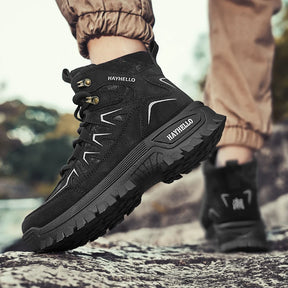 Botas masculinas ao ar livre caminhadas sapatos de inverno casual denim tático caminhadas botas chelsea tornozelo botas de couro designer luxo tênis