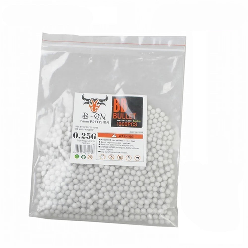 1000 rodadas airsoft bb bolas paintballs 6mm bb strikeball 0.25g bb balas para cs jogos de guerra combate tiro caça acessórios
