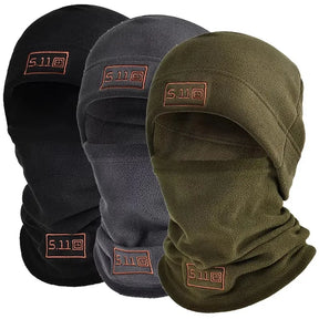 Conjunto de chapéu e cachecol de lã tático, capa térmica para cabeça, inverno, balaclava quente, máscara facial, esportes, ciclismo, protetor de pescoço