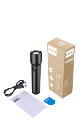 Lanterna LED Recarregável Philips para Autodefesa e Camping