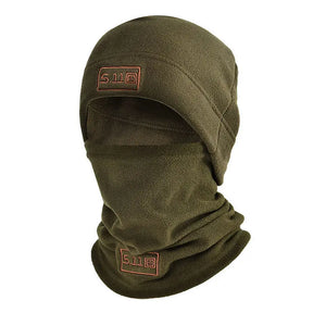 Conjunto de chapéu e cachecol de lã tático, capa térmica para cabeça, inverno, balaclava quente, máscara facial, esportes, ciclismo, protetor de pescoço