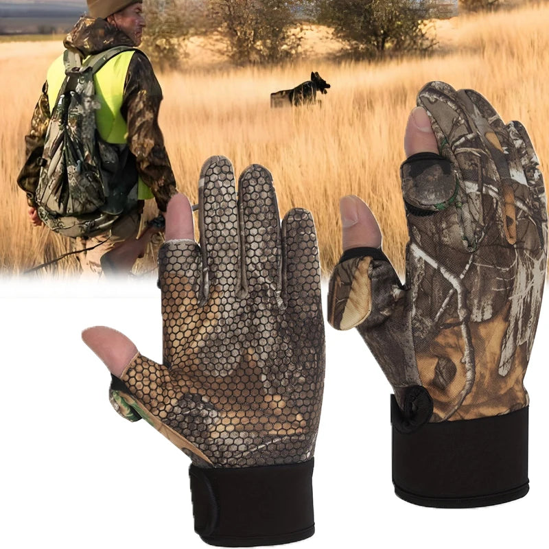 Outono inverno dedo cheio luvas de caça touchscreen proteção antiderrapante esportes luvas de pesca caça luvas de caminhada ao ar livre