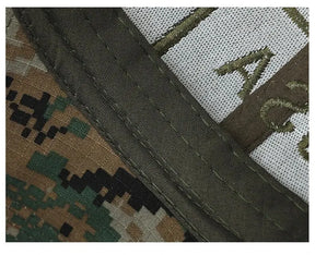 Bandeira americana camuflagem adesivo bordado Baseball Cap Net Hat Men Outdoor Velcro Cap