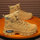 Botas masculinas ao ar livre caminhadas sapatos de inverno casual denim tático caminhadas botas chelsea tornozelo botas de couro designer luxo tênis