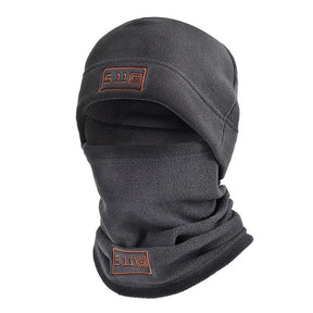 Conjunto de chapéu e cachecol de lã tático, capa térmica para cabeça, inverno, balaclava quente, máscara facial, esportes, ciclismo, protetor de pescoço