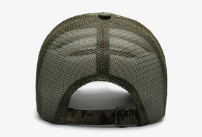 Bandeira americana camuflagem adesivo bordado Baseball Cap Net Hat Men Outdoor Velcro Cap