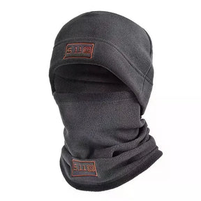 Conjunto de chapéu e cachecol de lã tático, capa térmica para cabeça, inverno, balaclava quente, máscara facial, esportes, ciclismo, protetor de pescoço