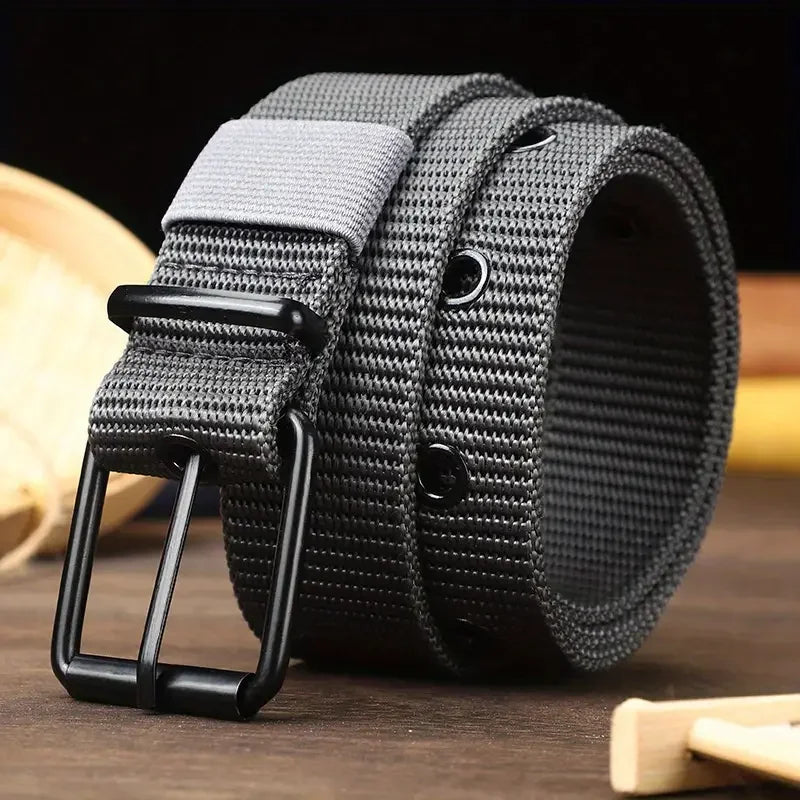 1pc cinto de lona de náilon durável masculino-cinto de trabalho tático resistente com fivela de pino de liberação rápida elegante para uso diário
