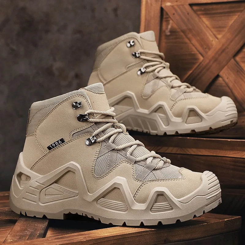 Botas táticas masculinas deserto botas de combate militar antiderrapante caminhadas sapatos para homens botas de treinamento trabalho segurança tornozelo bota botas2025